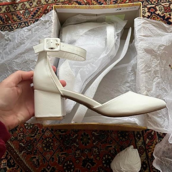 DREAM PAIRS ANNEE Pointed Toe Low Chunky Heels Pump Shoes - Picture 8 of 11